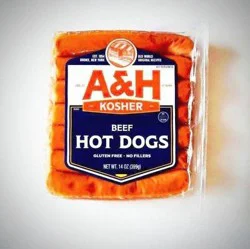 A&H Kosher Beef Hot Dogs