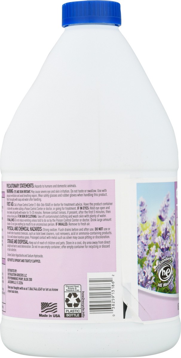 slide 7 of 11, SE Grocers Bleach Low-Splash Concentrated Lavender Scented, 81 oz