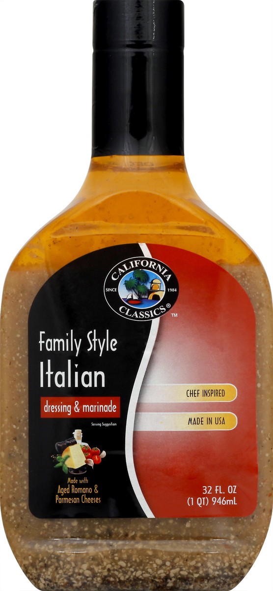 slide 1 of 13, California Classics Family Style Italian Italian Dressing 32 oz, 32 oz