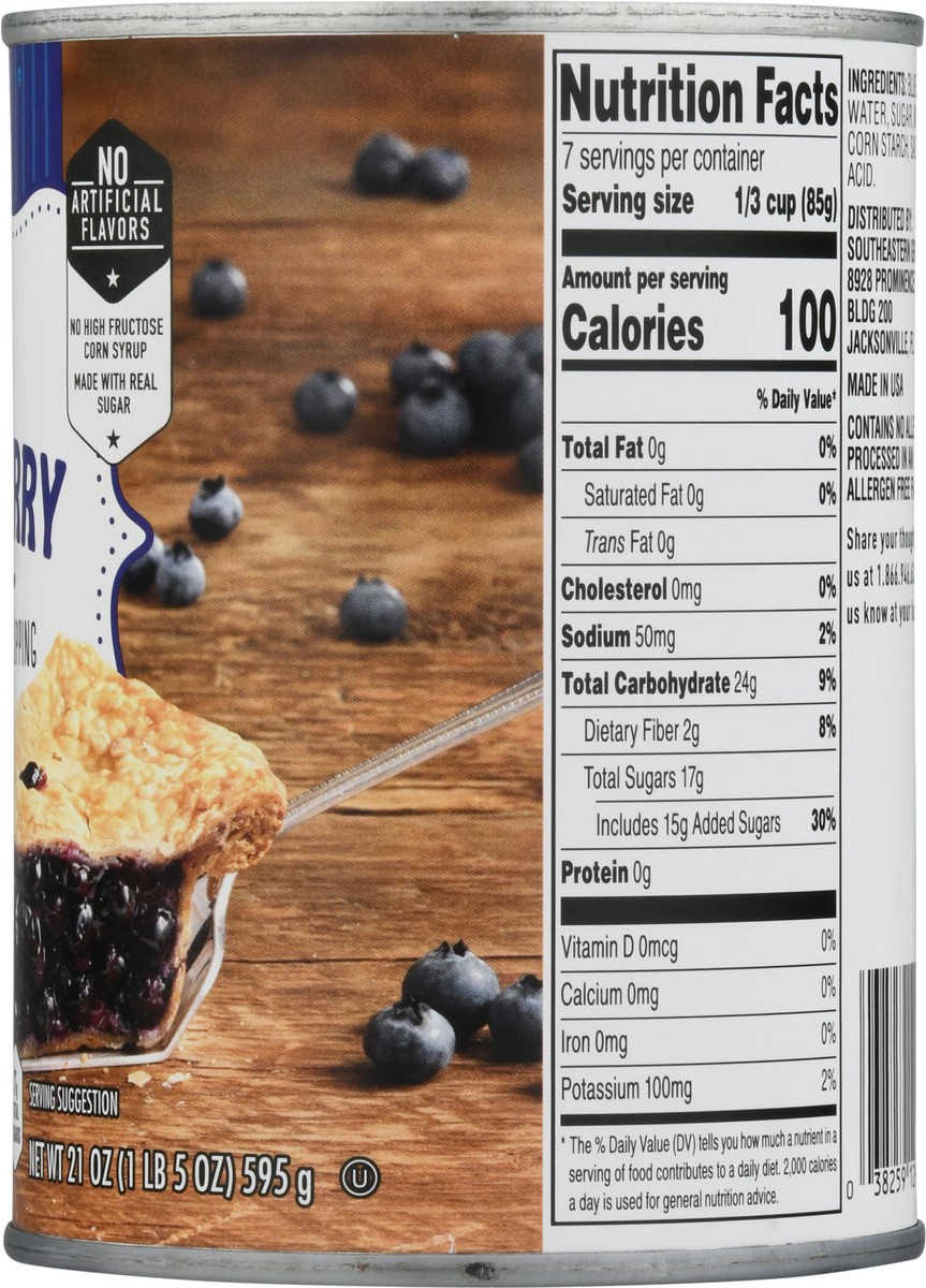 slide 7 of 13, SE Grocers Blueberry Pie Fllng, 21 oz