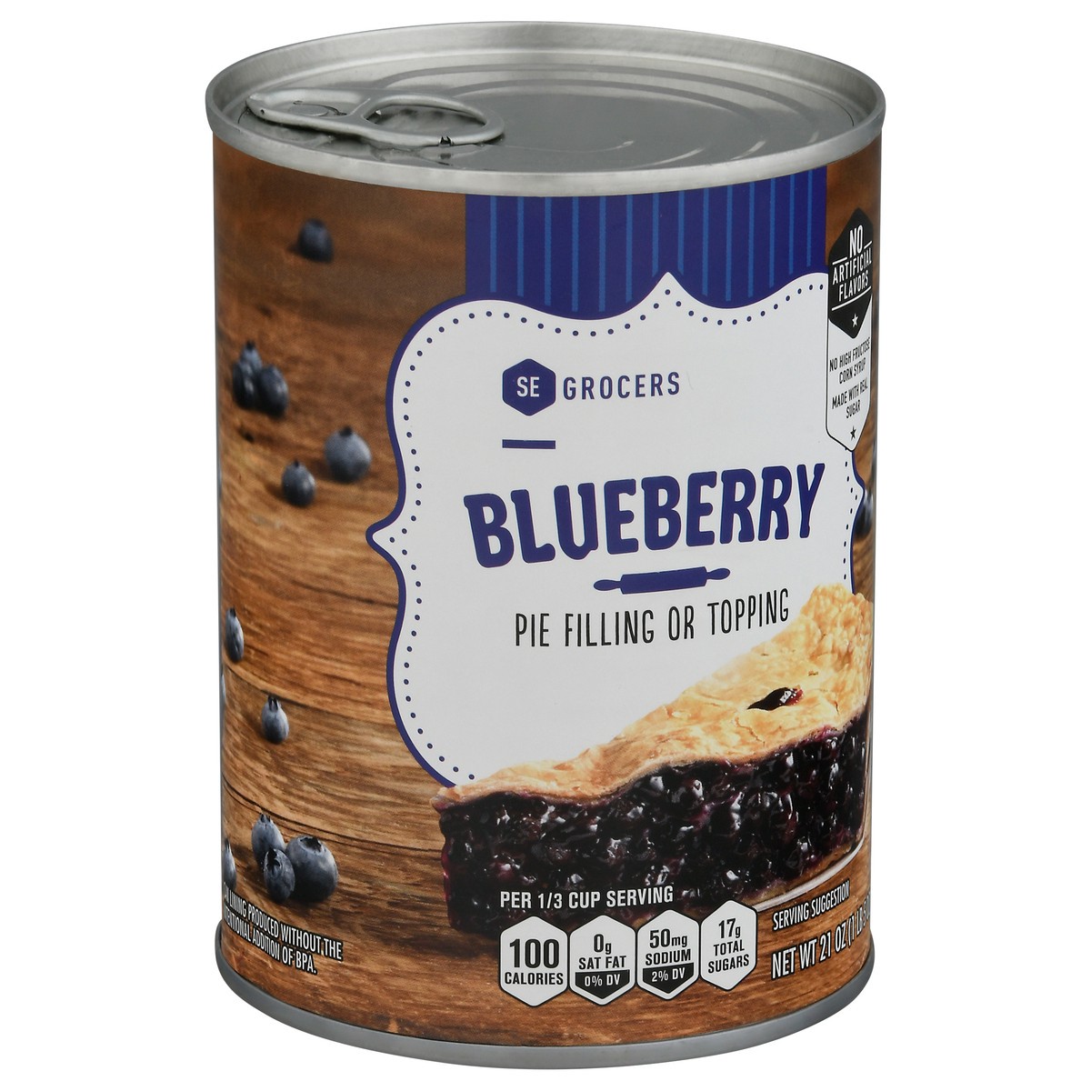 slide 10 of 13, SE Grocers Blueberry Pie Fllng, 21 oz