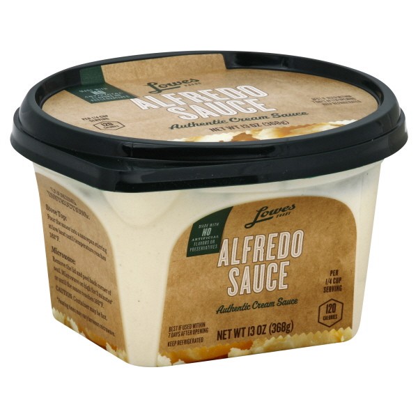 slide 1 of 1, Lowes Foods Alfredo Sauce, 13 oz