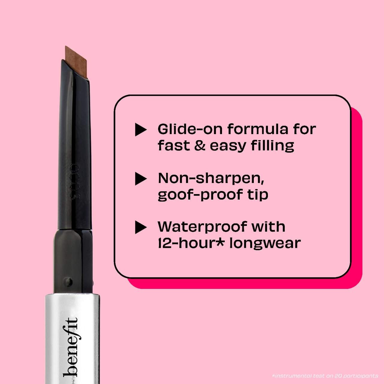 slide 5 of 7, Benefit Cosmetics Goof Proof Waterproof Easy Shape & Fill Eyebrow Pencil 6, 0.01 oz/ 0.34 gram