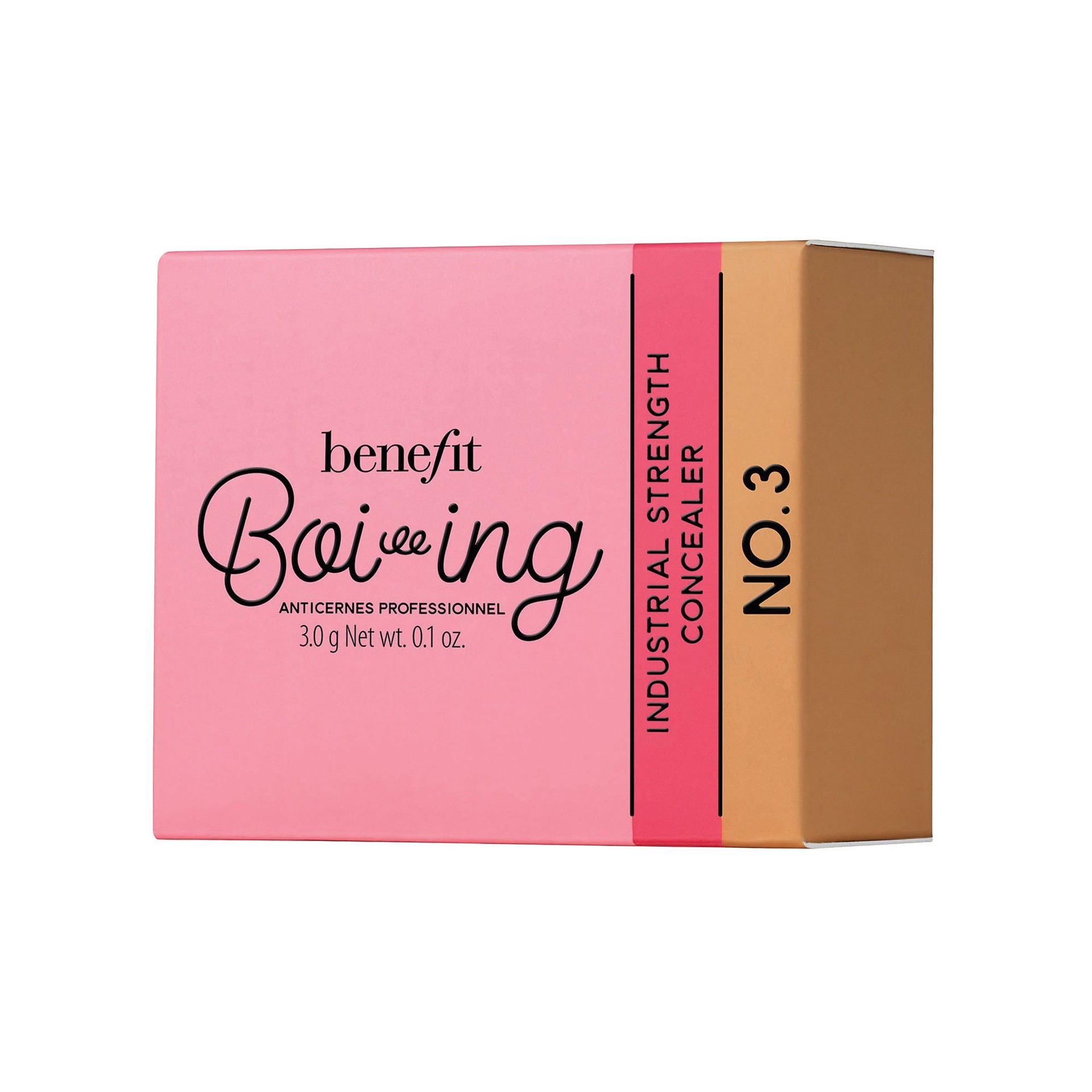 slide 2 of 5, Benefit Cosmetics Boi-ing Industrial Strength Full Coverage Cream Concealer 3, 0.1 oz/ 2.8 gram