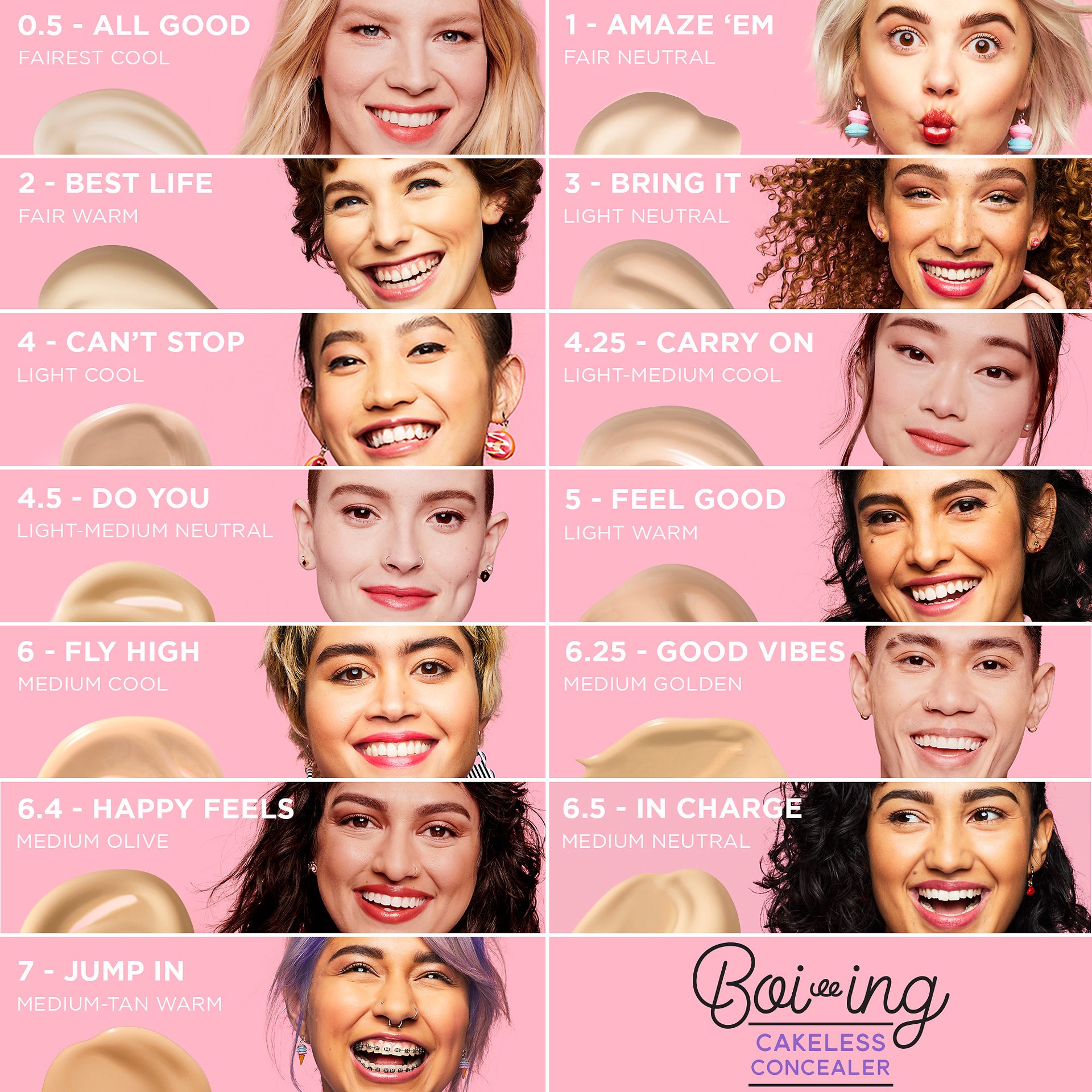 slide 6 of 8, Benefit Cosmetics Boi-ing Cakeless Full Coverage Waterproof Liquid Concealer Shade 6 Fly High, 0.17 oz/5.0 ml