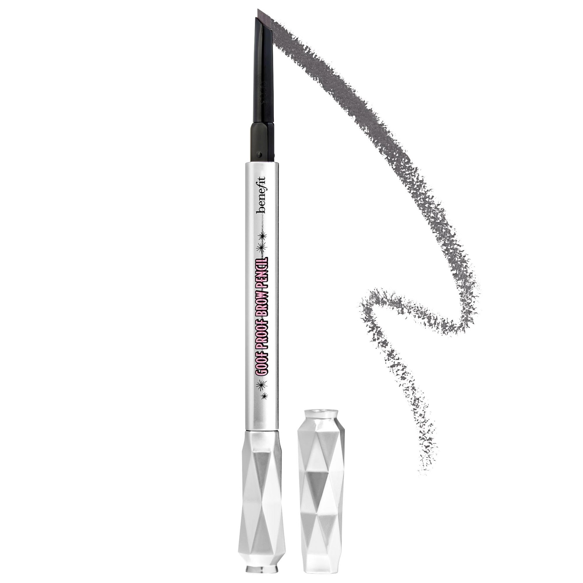 slide 1 of 8, Benefit Cosmetics Goof Proof Waterproof Easy Shape & Fill Eyebrow Pencil Grey, 0.01 / 0.34 gram