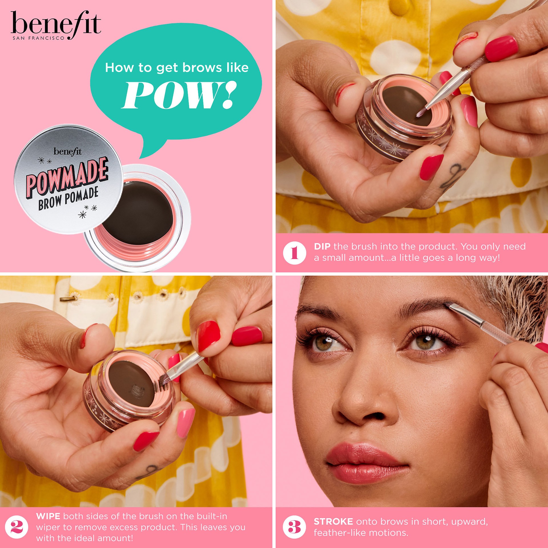 slide 10 of 10, Benefit Cosmetics POWmade Waterproof Brow Pomade 2, 0.17 oz/ 5 ml