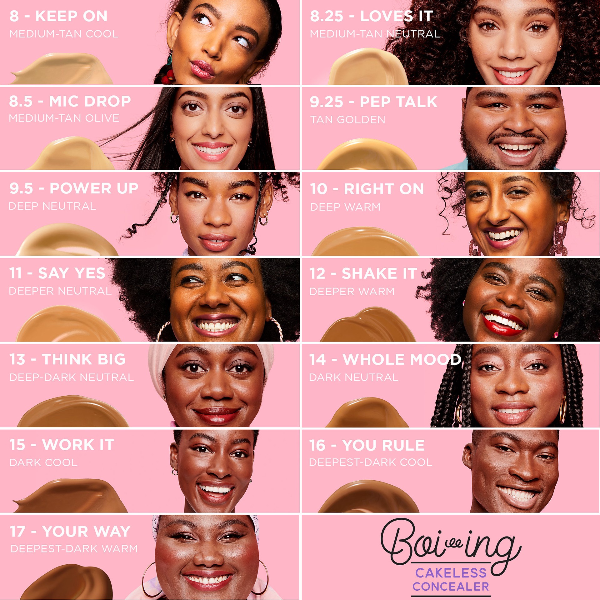 slide 4 of 8, Benefit Cosmetics Boi-ing Cakeless Full Coverage Waterproof Liquid Concealer Shade 8.25 Loves It, 