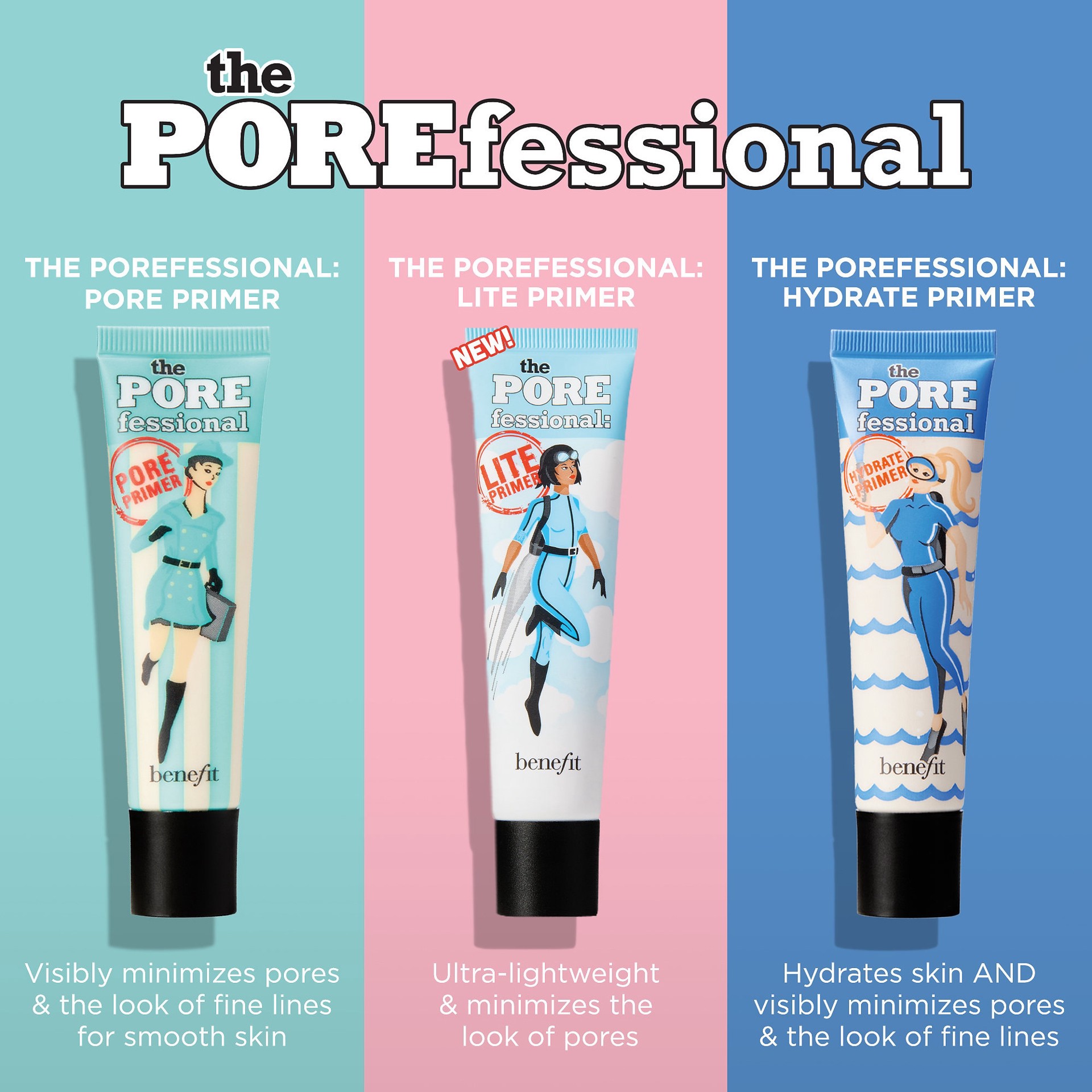 slide 8 of 10, Benefit Cosmetics The POREfessional: Mini Lite Primer Water-Based Pore Primer 0.25 oz/ 7.5 mL, 0.25 oz/ 7.5 ml