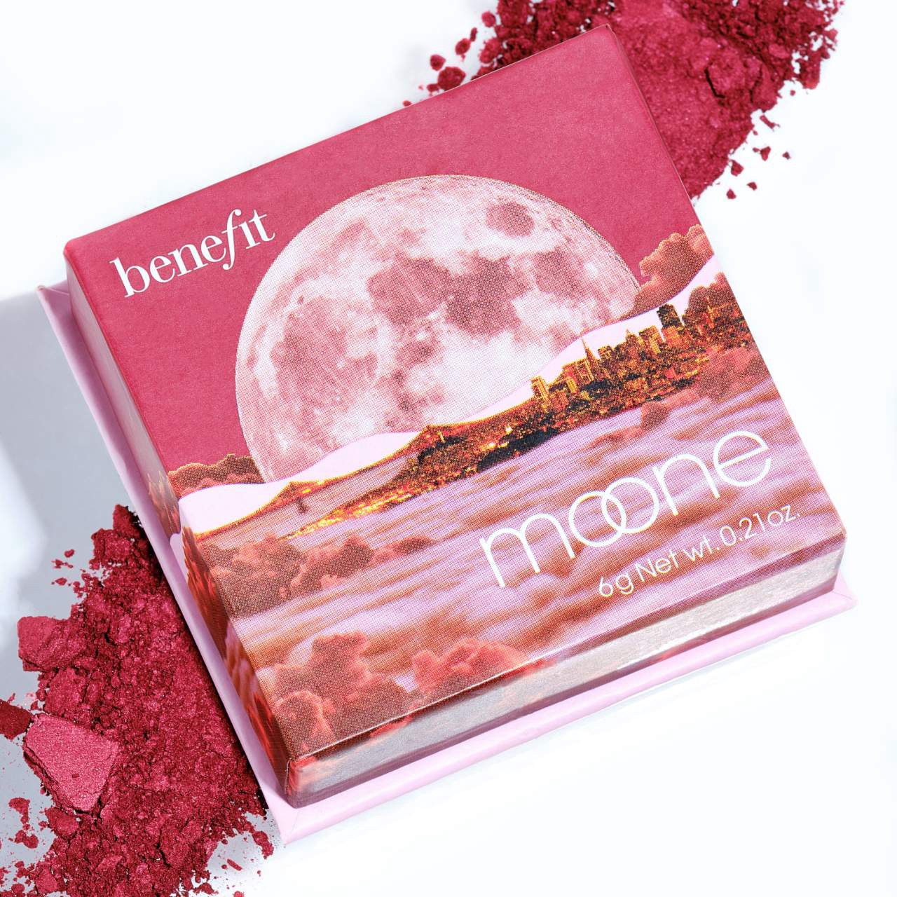 slide 9 of 9, Benefit Cosmetics Silky-Soft Powder Blush Moone, 0.21 oz / 6 gram