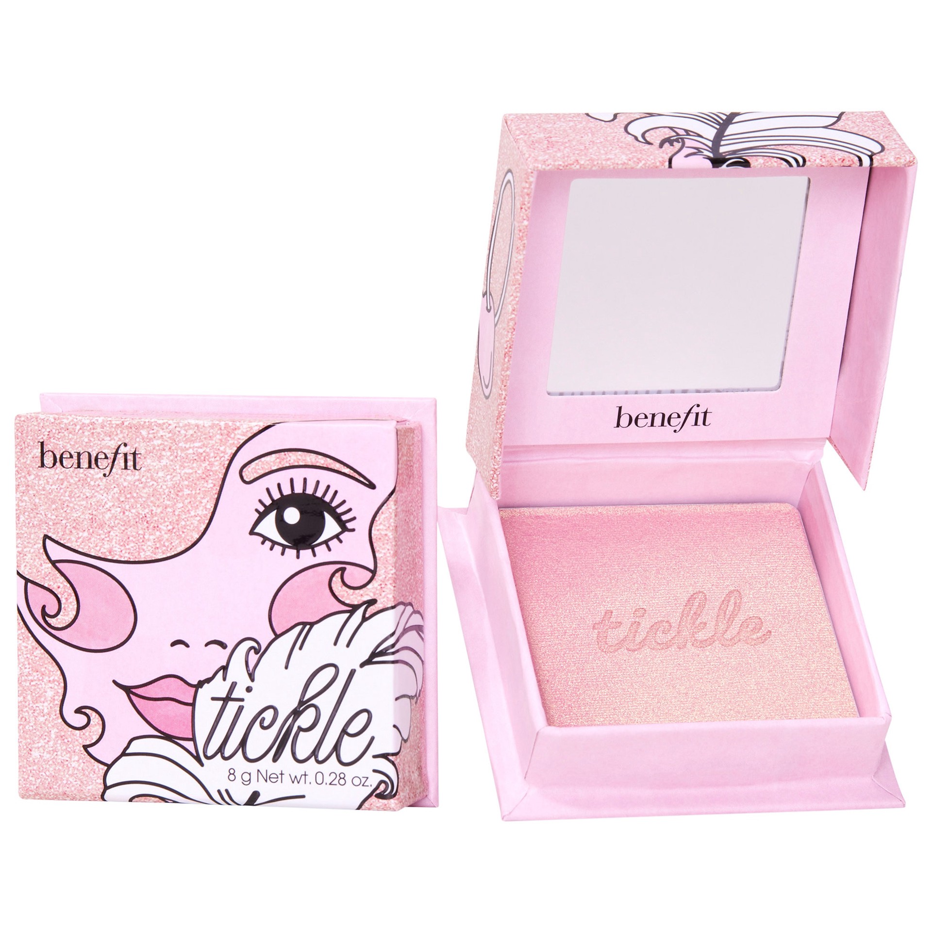 slide 1 of 9, Benefit Cosmetics Cookie and Tickle Shimmer Finish Powder Highlighters Tickle, 0.28 oz / 8 gram