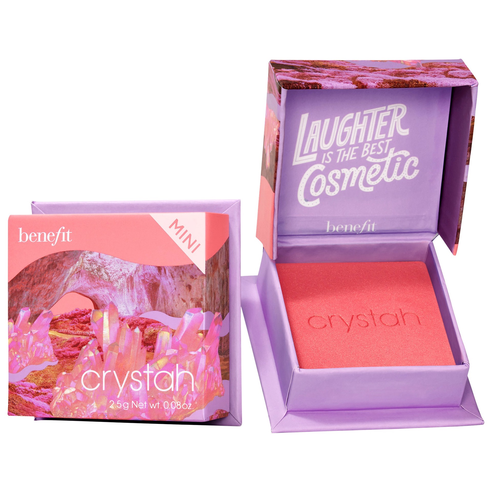 slide 1 of 9, Benefit Cosmetics Silky-Soft Powder Blush Crystah, 0.08 oz / 2.5 gram
