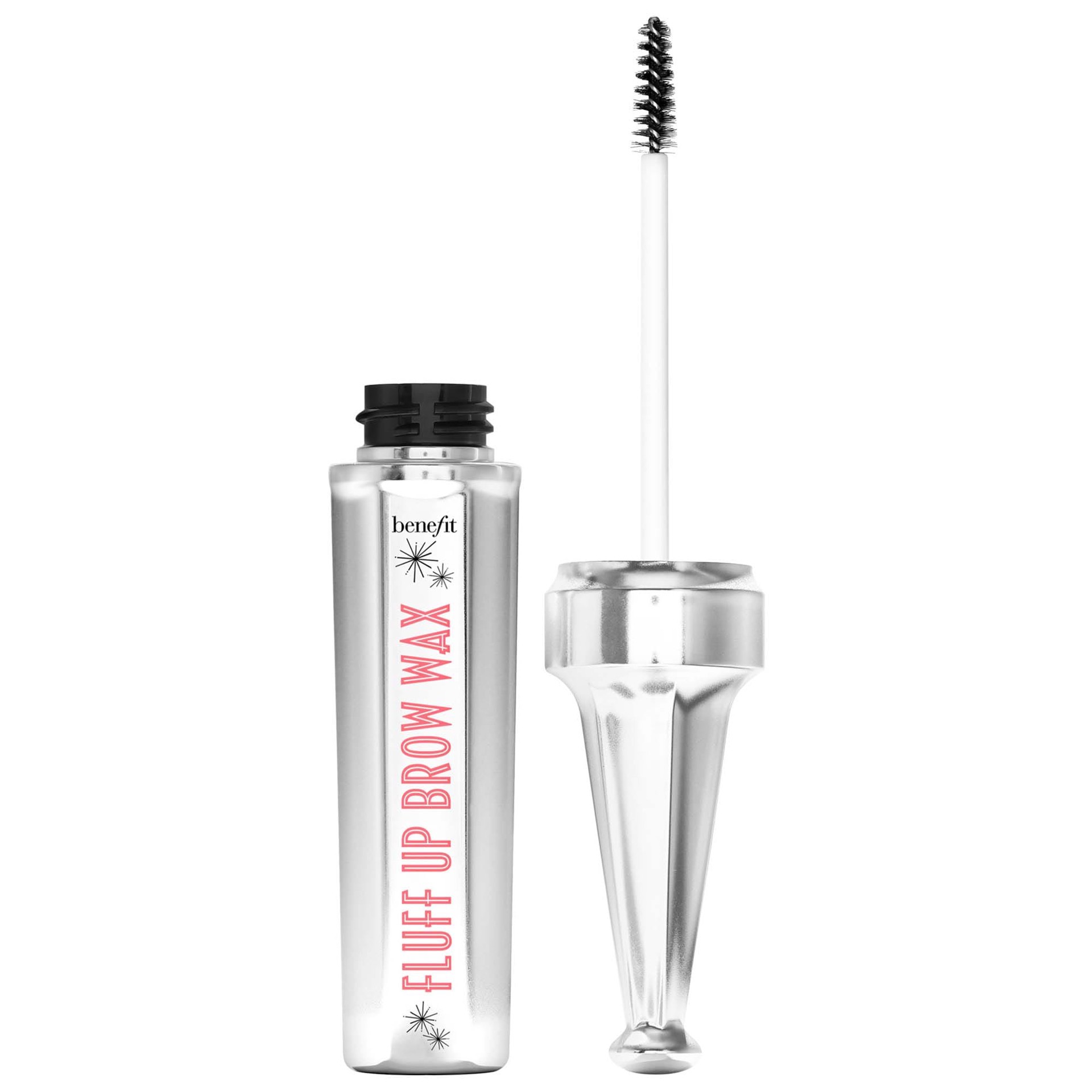 slide 1 of 9, Benefit Cosmetics Fluff Up Brow Flexible Brow-Texturizing Wax Clear, 0.23 oz / 7 ml