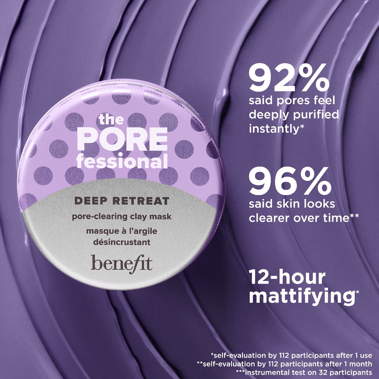slide 5 of 12, Benefit Cosmetics Mini The POREfessional Deep Retreat Pore-Clearing Clay Mask 1 oz / 30 ml, 