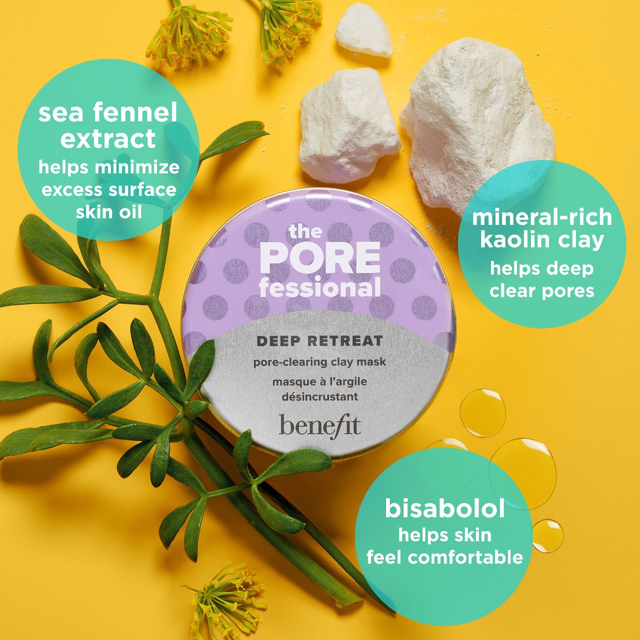 slide 6 of 12, Benefit Cosmetics Mini The POREfessional Deep Retreat Pore-Clearing Clay Mask 1 oz / 30 ml, 