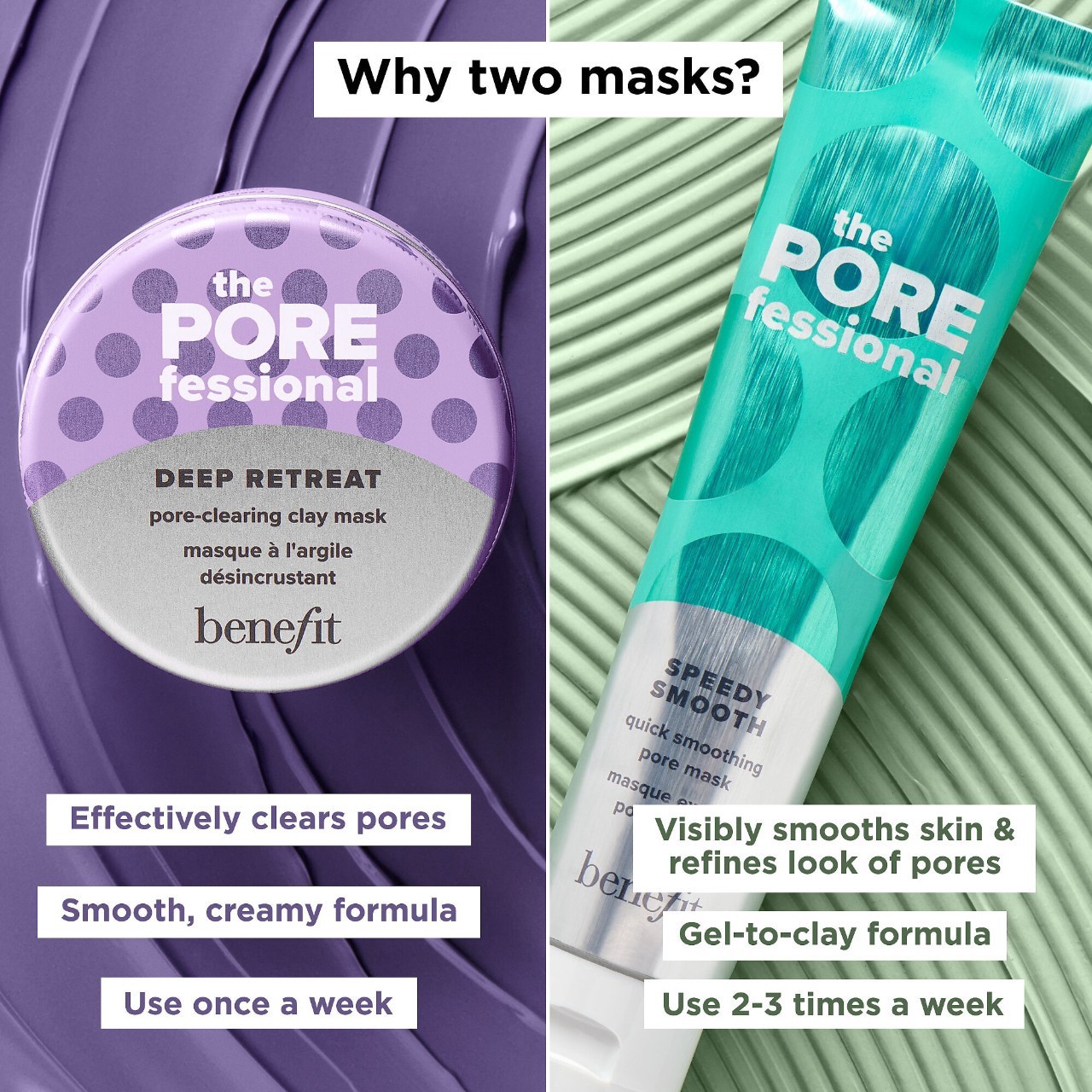 slide 7 of 12, Benefit Cosmetics Mini The POREfessional Deep Retreat Pore-Clearing Clay Mask 1 oz / 30 ml, 