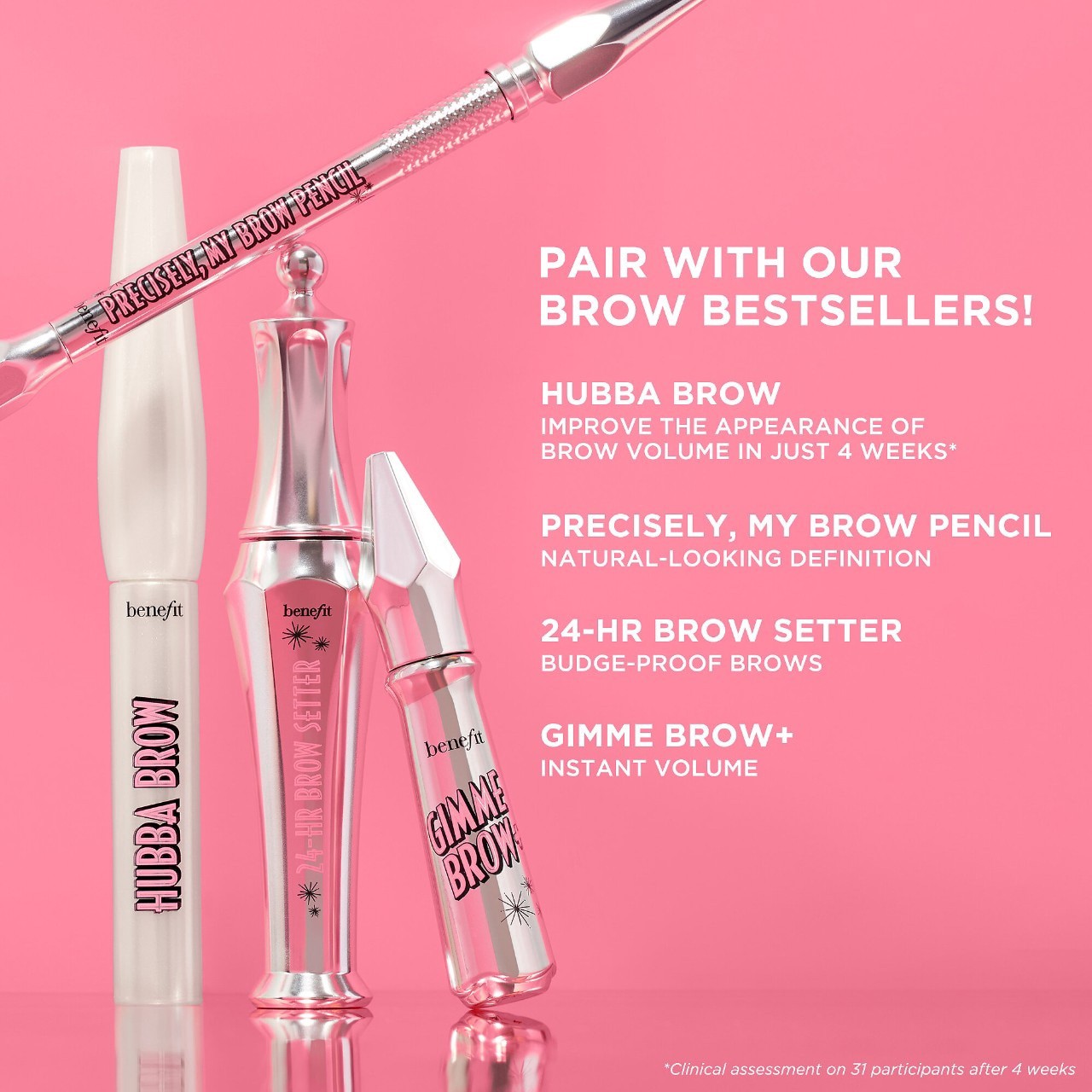 slide 7 of 9, Benefit Cosmetics Hubba Brow Brow Enhancing Serum 0.15 oz / 4.4 ml, 0.15 oz / 4.4 ml