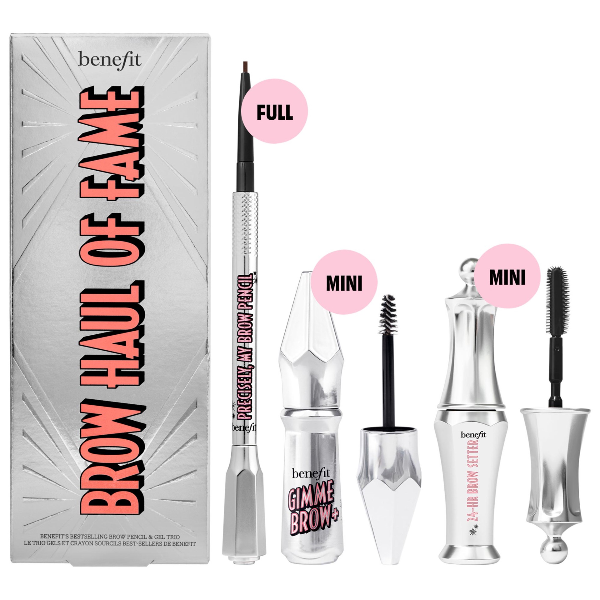 slide 1 of 6, Benefit Cosmetics Brow Haul of Fame Brow Bestsellers Set Shade 5, 1 ct