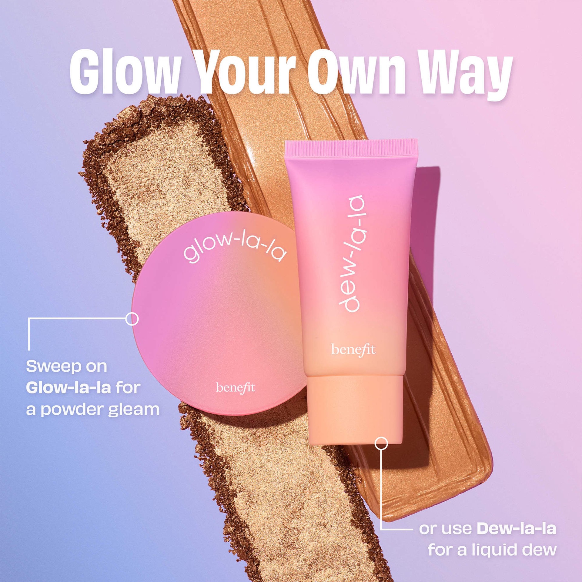 slide 7 of 8, Benefit Cosmetics Glow La La Blurring Powder Highlighter Nova, 0.1 oz/3 gram