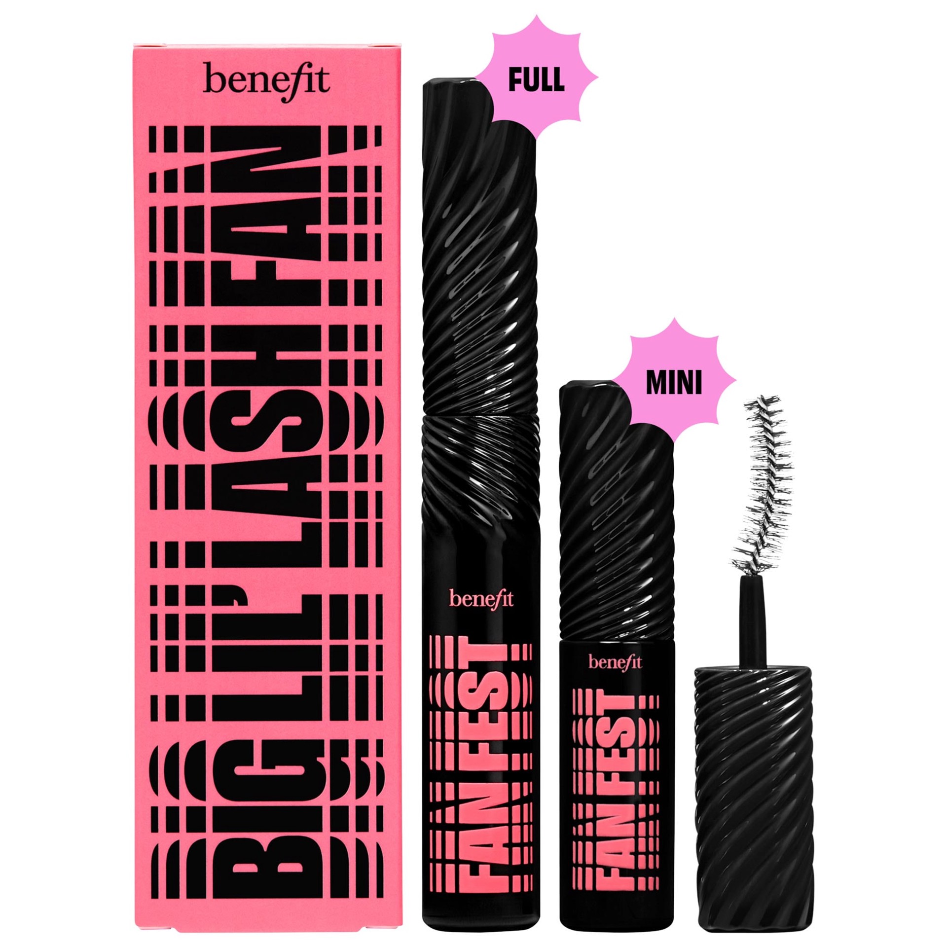 slide 1 of 8, Benefit Cosmetics Big Lil' Lash Fan Fest Fanning & Volumizing Mascara Duo Hyper Black, 1 ct
