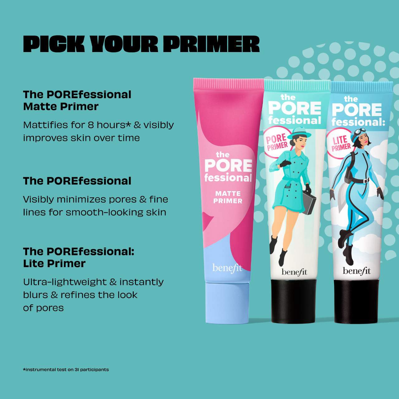 slide 6 of 9, Benefit Cosmetics The POREfessional Matte Pore Minimizing Primer 0.75 fl. oz. / 22 mL, 0.75 fl. oz. / 22 ml