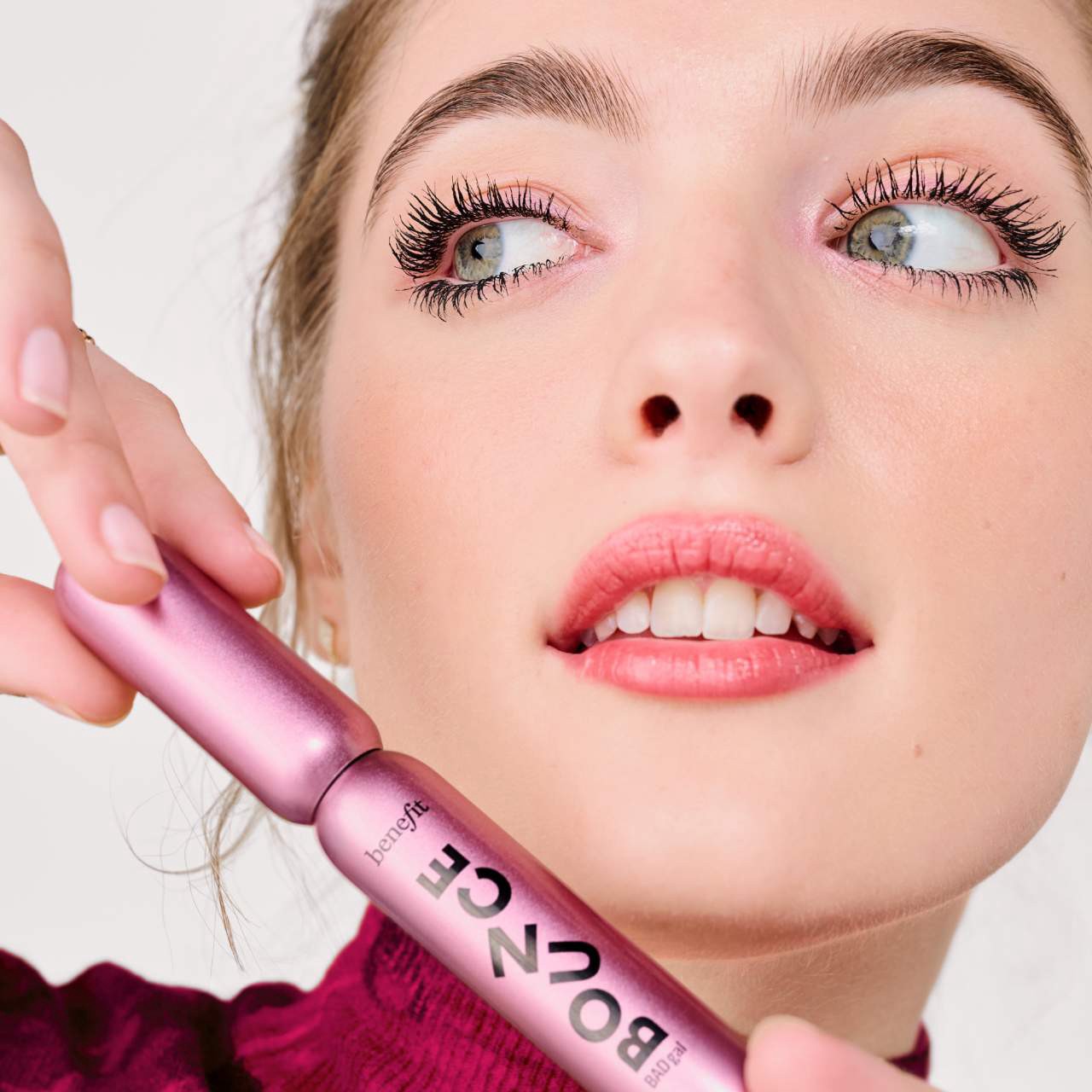 slide 7 of 9, Benefit Cosmetics BADgal Bounce Volumizing Mascara Pump'd Up Black, 0.3 oz / 8.5 gram