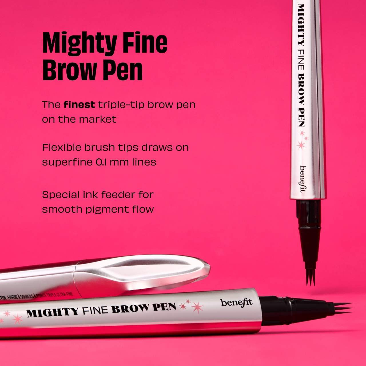 slide 6 of 10, Benefit Cosmetics Mighty Fine Waterproof Brow Pen 4, 0.01 fl. oz. / 0.5 ml