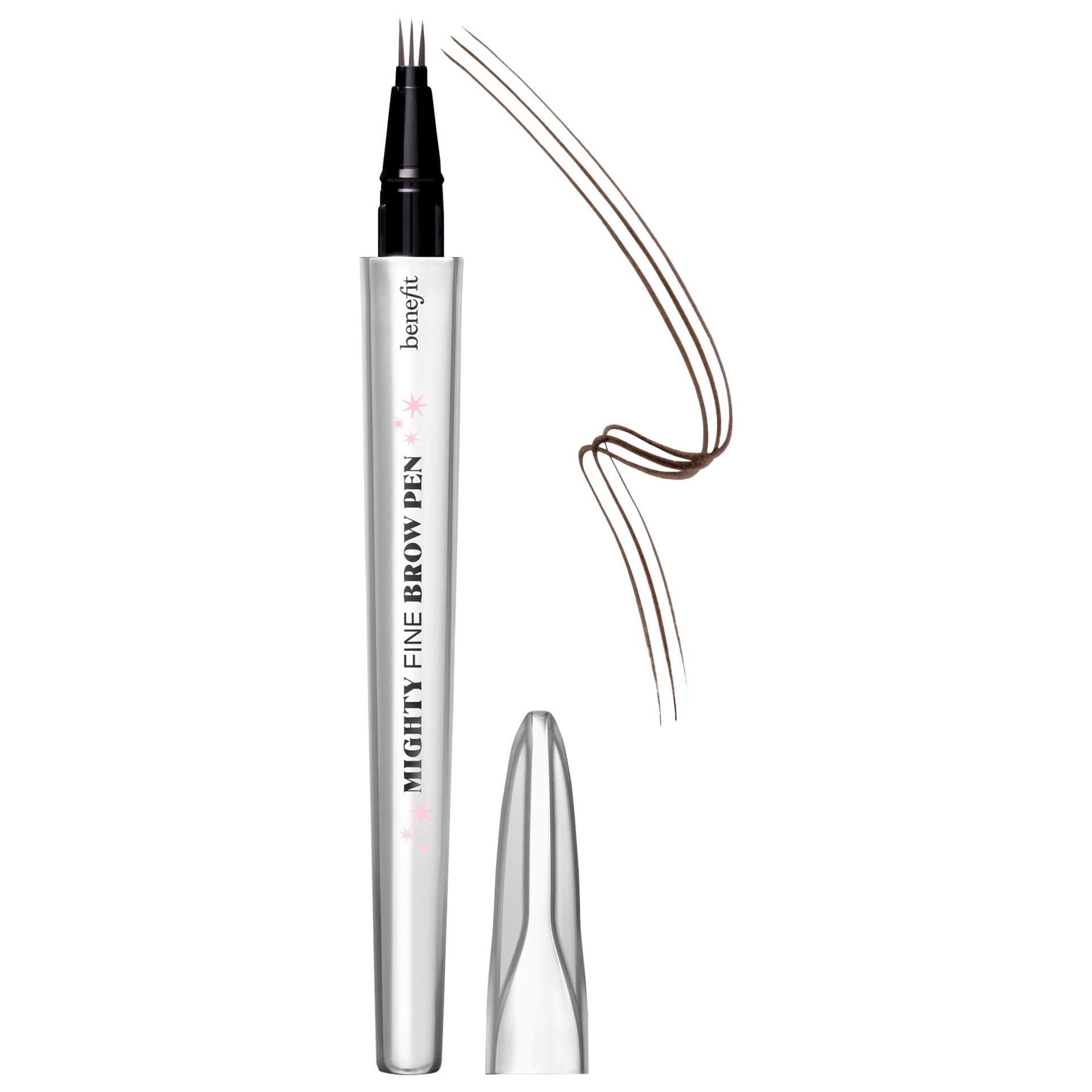 slide 1 of 10, Benefit Cosmetics Mighty Fine Waterproof Brow Pen 4, 0.01 fl. oz. / 0.5 ml