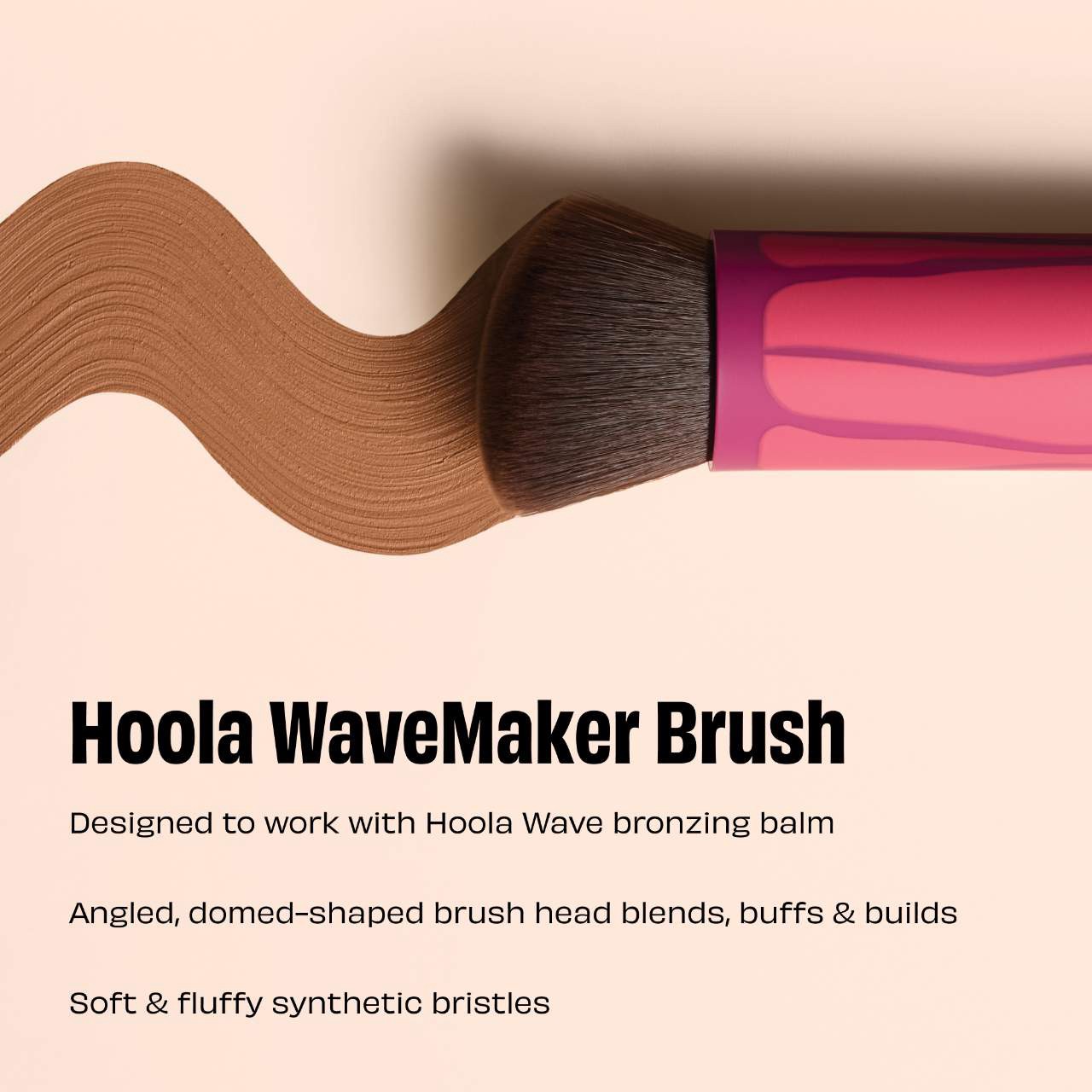 slide 2 of 4, Benefit Cosmetics Hoola WaveMaker Bronzer Brush, 1 ct