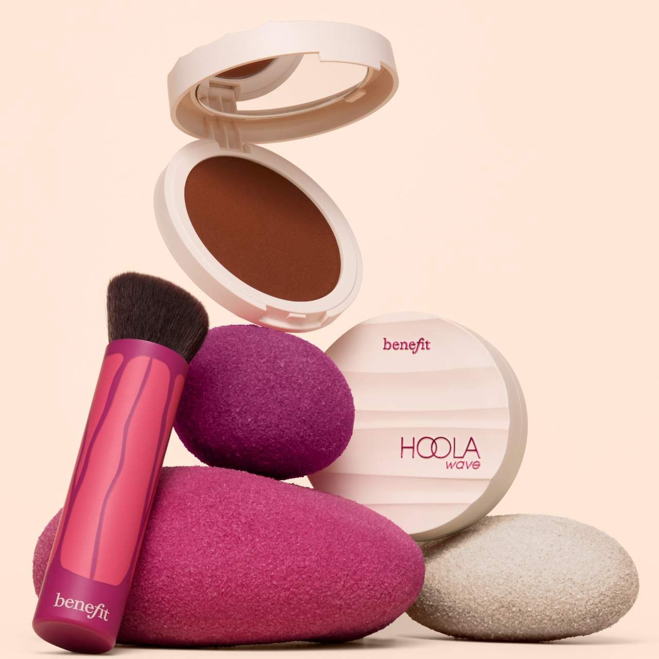 slide 4 of 4, Benefit Cosmetics Hoola WaveMaker Bronzer Brush, 1 ct
