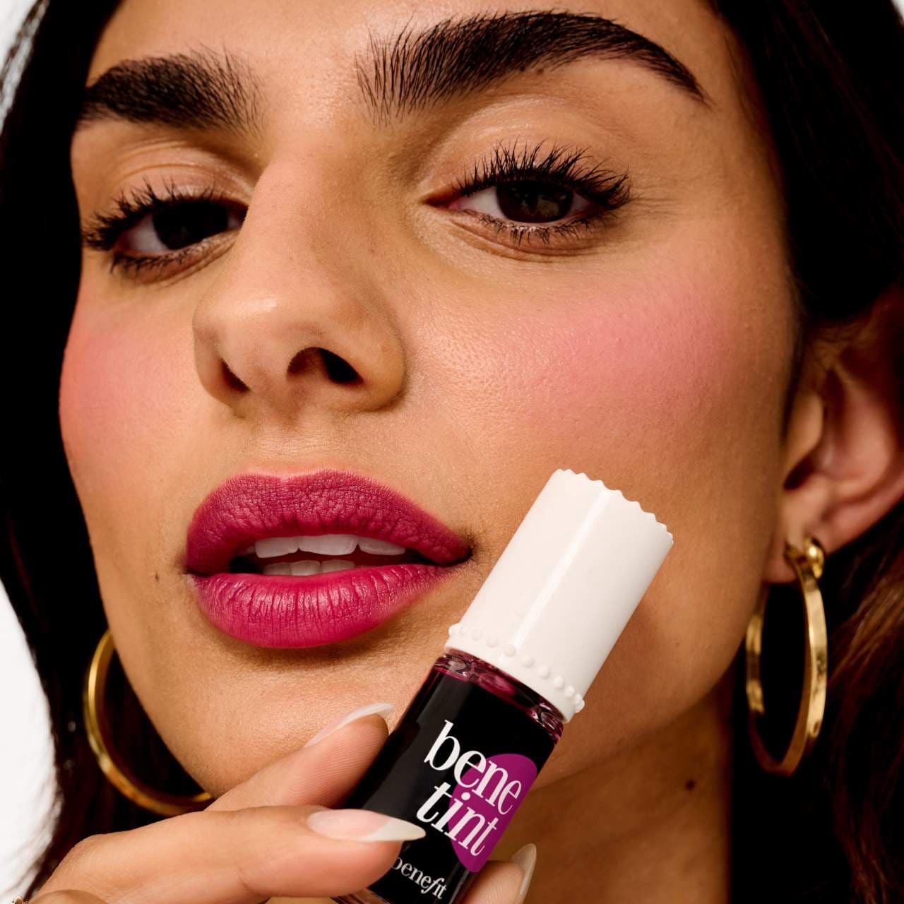 slide 2 of 9, Benefit Cosmetics Benetint Liquid Lip + Cheek Blush Stain Raspberry, 0.2 oz/6 ml