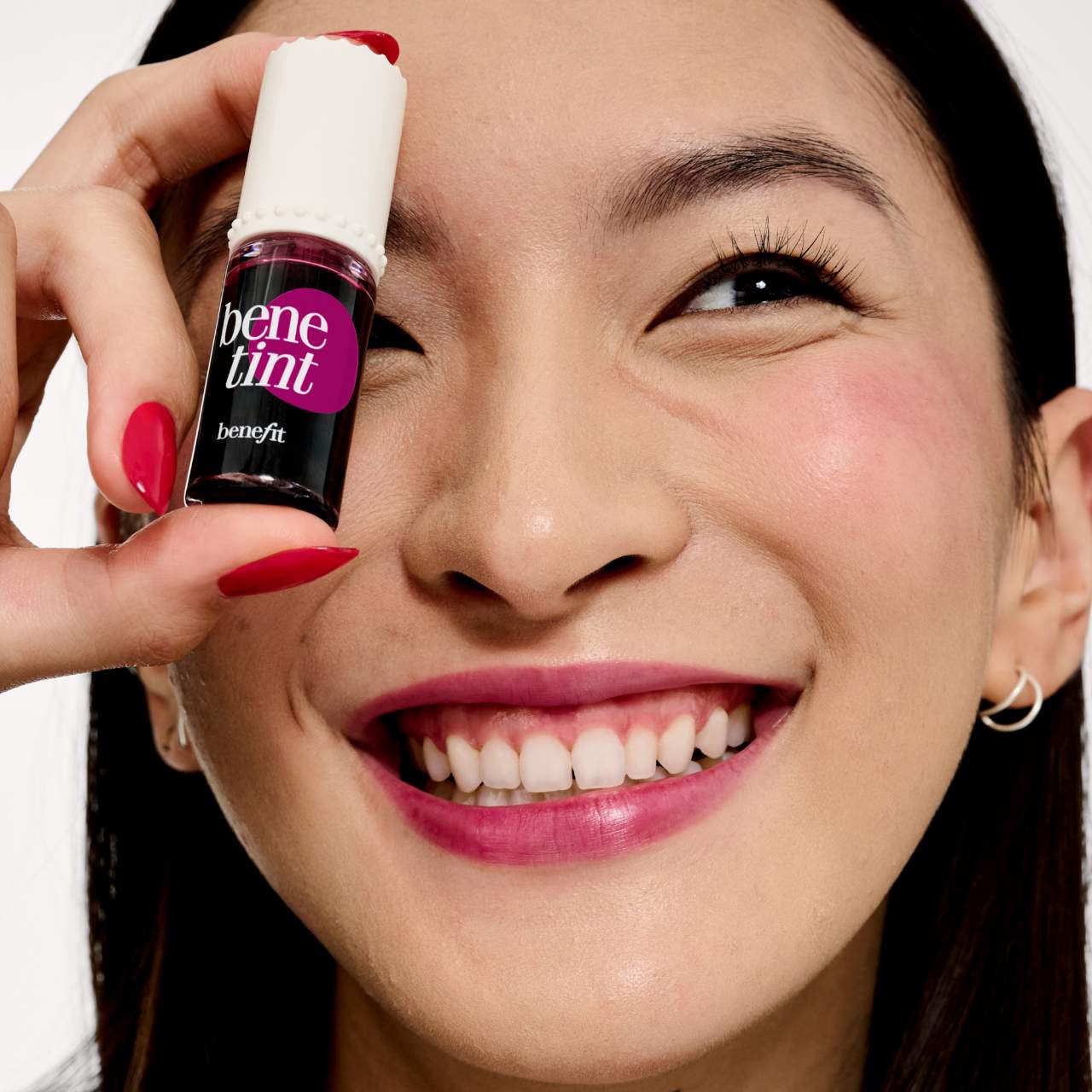 slide 4 of 9, Benefit Cosmetics Benetint Liquid Lip + Cheek Blush Stain Raspberry, 0.2 oz/6 ml