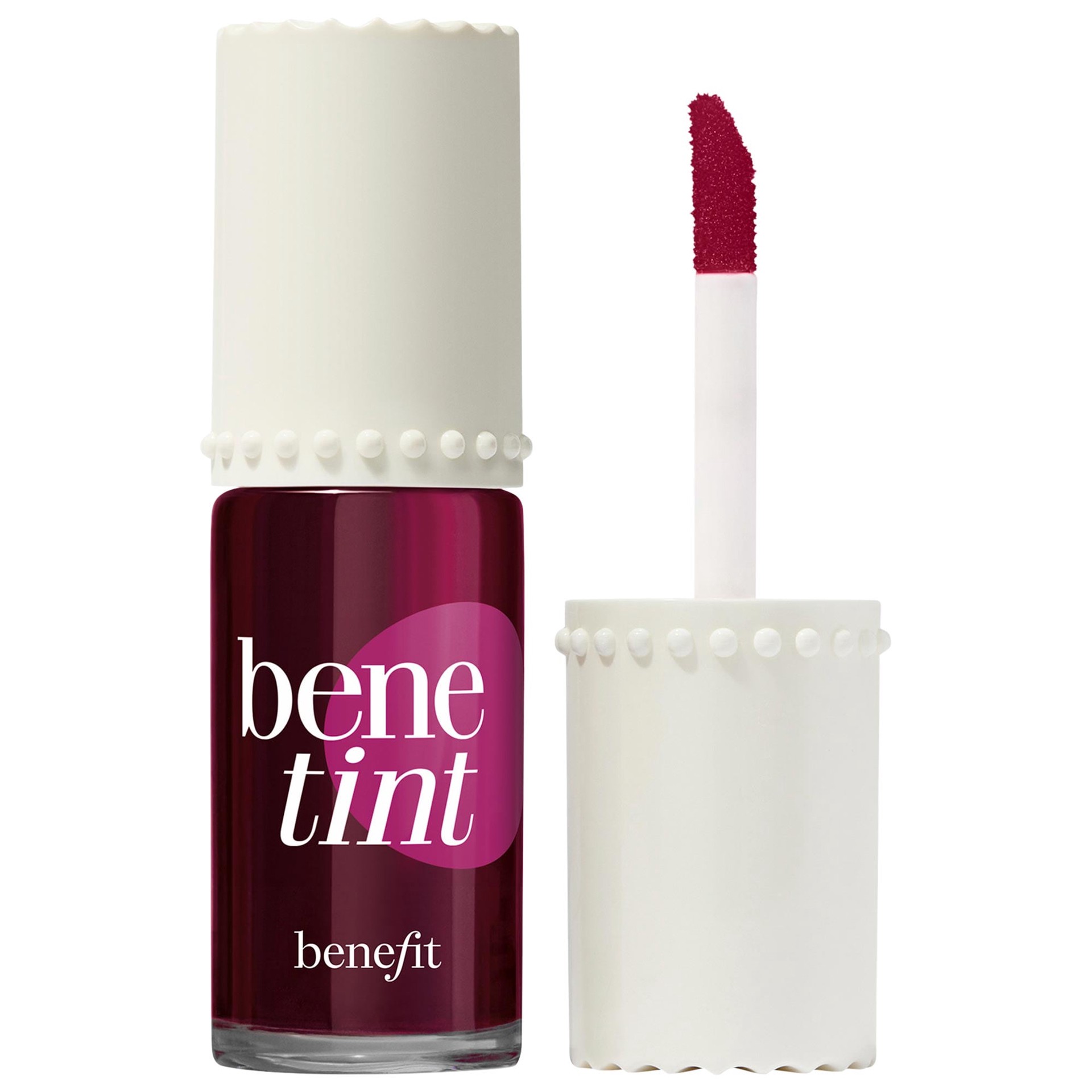 slide 1 of 9, Benefit Cosmetics Benetint Liquid Lip + Cheek Blush Stain Raspberry, 0.2 oz/6 ml