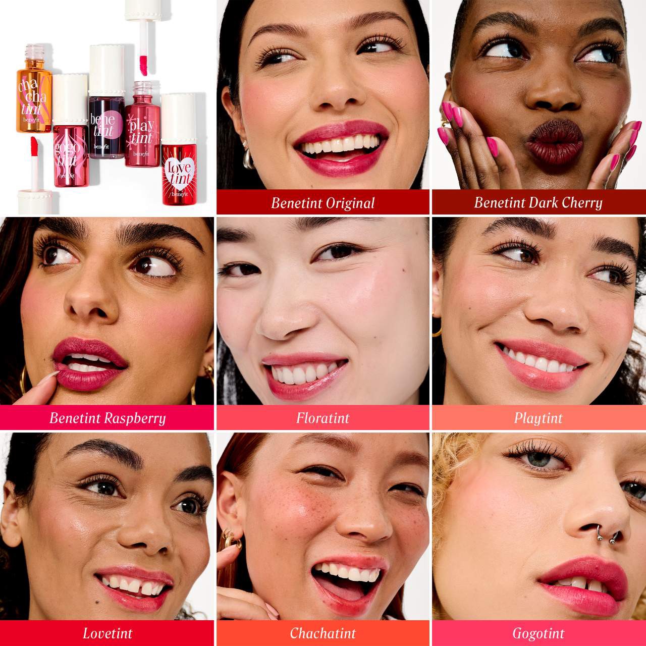 slide 8 of 9, Benefit Cosmetics Benetint Liquid Lip + Cheek Blush Stain Raspberry, 0.2 oz/6 ml