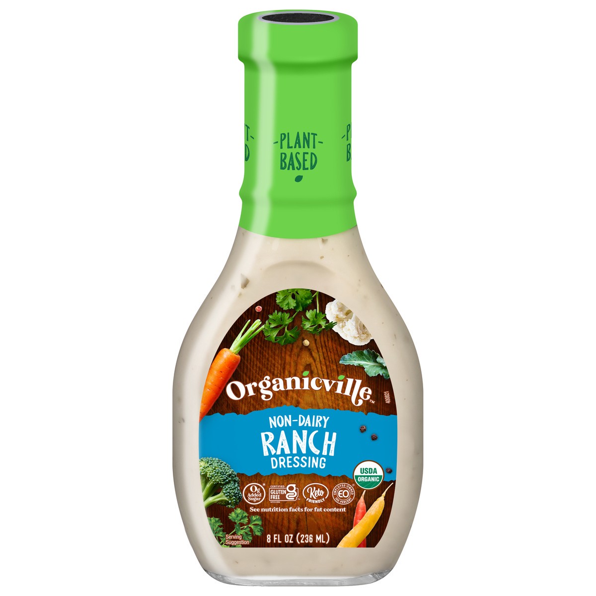 slide 1 of 7, Organicville Non-Dairy Ranch Dressing 8 fl oz, 8 fl oz