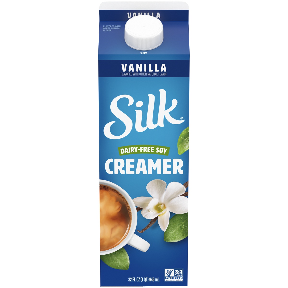 slide 1 of 11, Silk Vanilla Soy Creamer, 32 fl oz
