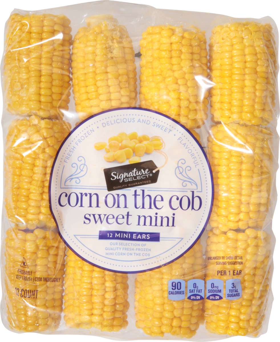 slide 10 of 13, Signature Select Mini Ears Sweet Corn on the Cob 12 ea, 12 ct