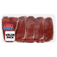 slide 1 of 1, Beef Usda Choice Round Bottom Round Steak Extreme Value Pack - 3 Lb, per lb