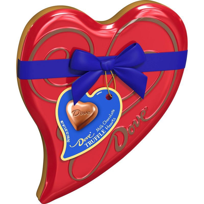 slide 5 of 8, DOVE Dark Chocolate Truffle Hearts Valentine's Day Candy Gift, 5.82 Heart Tin, 5.82 oz
