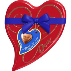 DOVE Dark Chocolate Truffle Hearts Valentine's Day Candy Gift, 5.82 Heart Tin