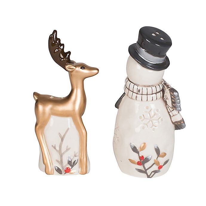 slide 2 of 2, Fitz and Floyd Wintry Woods Snowman Salt and Pepper Shakers, 1 ct