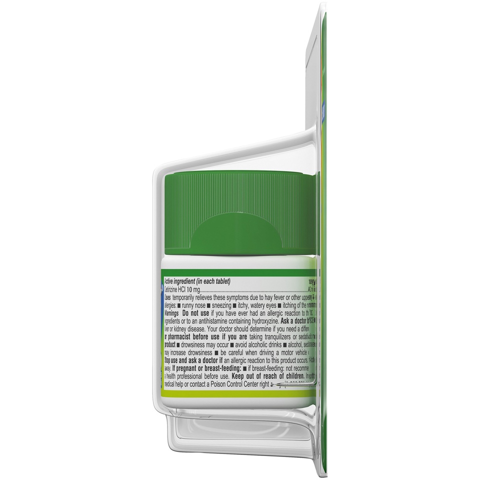 slide 5 of 6, Zyrtec 24 Hour Allergy Relief Tablets, Indoor & Outdoor Allergy Medicine with Cetirizine HCl per Antihistamine Tablet, Relief from Runny Nose, Sneezing, Itchy Eyes & More, 30 ct; 10 mg