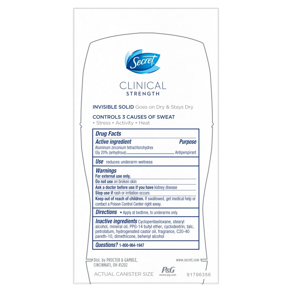 slide 2 of 2, Secret Clinical Strength Fast Acting Antiperspirant/Deodorant 1.6 oz, 1.6 oz