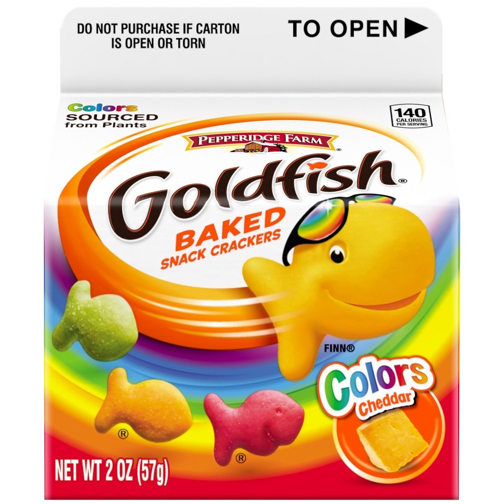 slide 6 of 6, Goldfish Pepperidge Farm Goldfish Colors Cheddar Crackers - 2oz Carton, 2 oz