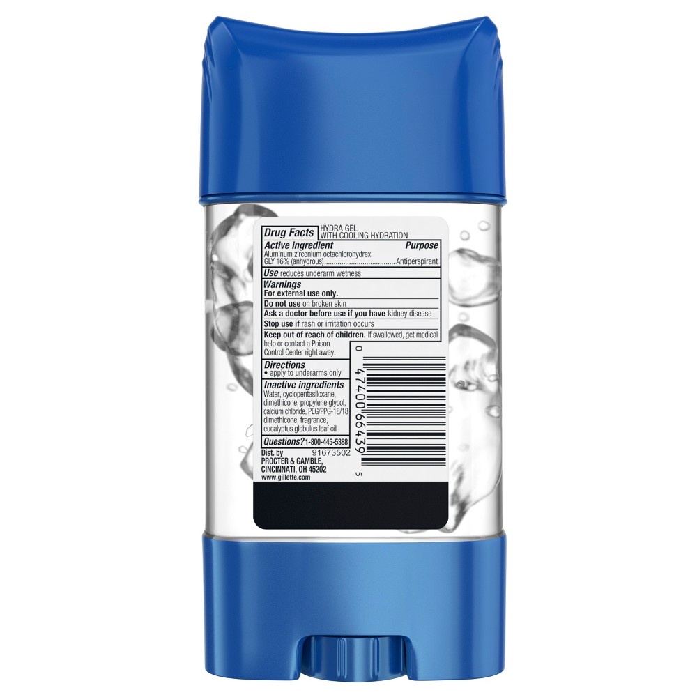 slide 2 of 2, Gillette Hydra Gel Antiperspirant Deodorant - Eucalyptus, 3.8 oz