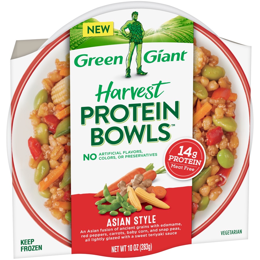 slide 2 of 8, Green Giant Frozen Harvest Protein Bowl Asian Style, 10 oz