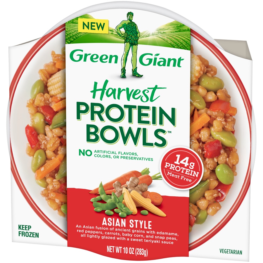 slide 3 of 8, Green Giant Frozen Harvest Protein Bowl Asian Style, 10 oz