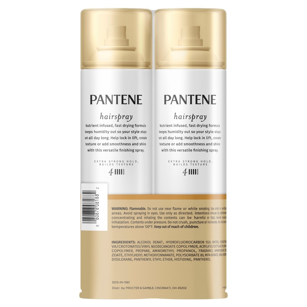 slide 2 of 3, Pantene Pro-V Level 4 Extra Strong Hold Hairspray Twin Pack, 22 fl oz