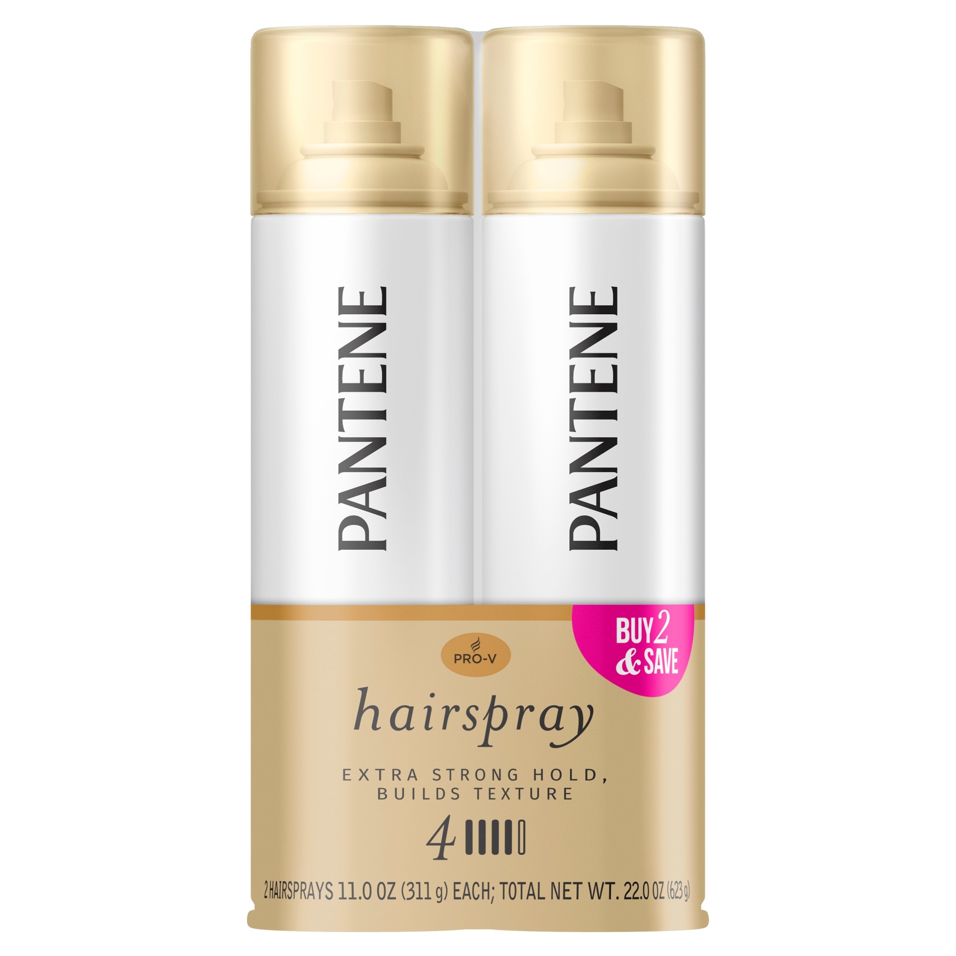 slide 1 of 3, Pantene Pro-V Level 4 Extra Strong Hold Hairspray Twin Pack, 22 fl oz