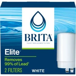 Brita Tap Water Filter, Water Filtration System Replacement Filters For Faucets, Reduces Lead, BPA Free - White, 2 Count